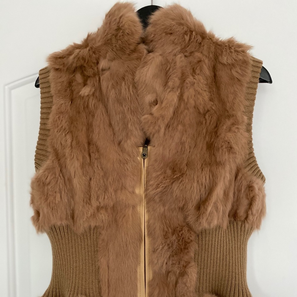 Rabbit fur vest.